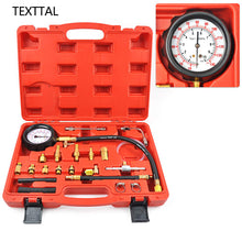 Load image into Gallery viewer, TEXTTAL Universal Fuel Pressure Tester Kit, for All Fuel Injection Systems Tester and Most Cars and Trucks World Wide