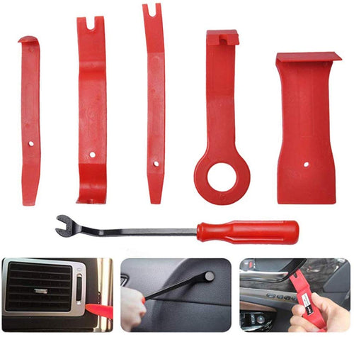TEXTTAL 6 PCS Auto Trim Removal Tool Set - Car Panel Removal Tools Kit for Car Audio Dash Door Panel