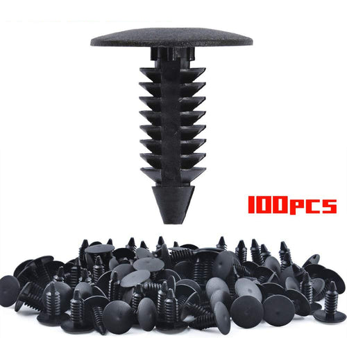 TEXTTAL 100Pcs Fastener Clips & Bumper Shield Push Pin for GM 1605396 1595864, Chrysler 6030441, Ford 388577S W705589-S300
