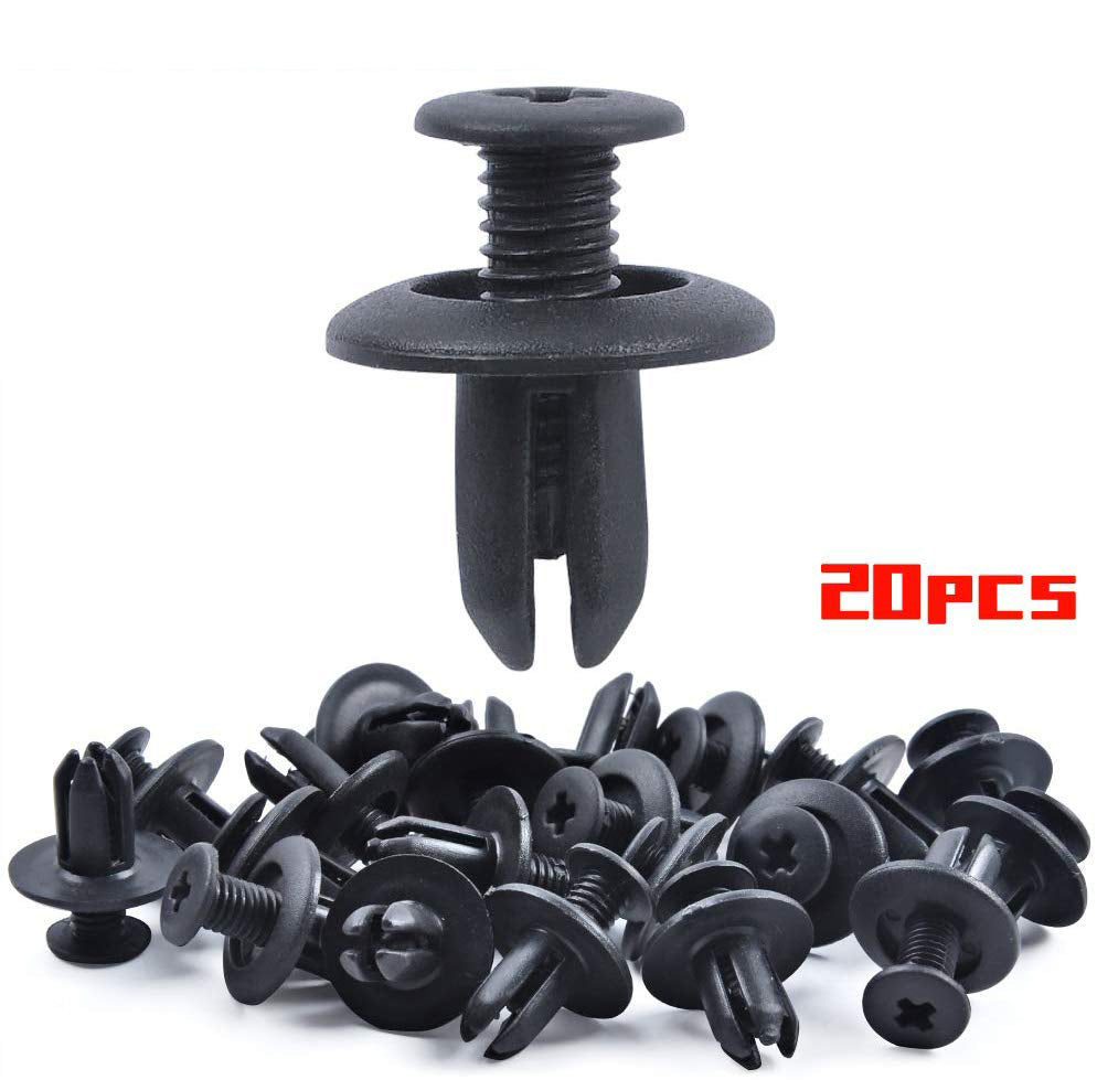 TEXTTAL 20PCS 8mm Fastener Rivet Retainer Clip, Push Fender Liner Clip with Phillips for Hyundai Sonata 99-13, Elantra 99-13, Mazda 6 03-14, RX-7 86-95, Ford Aspire 94-97, Replace OEM: B092-51-833