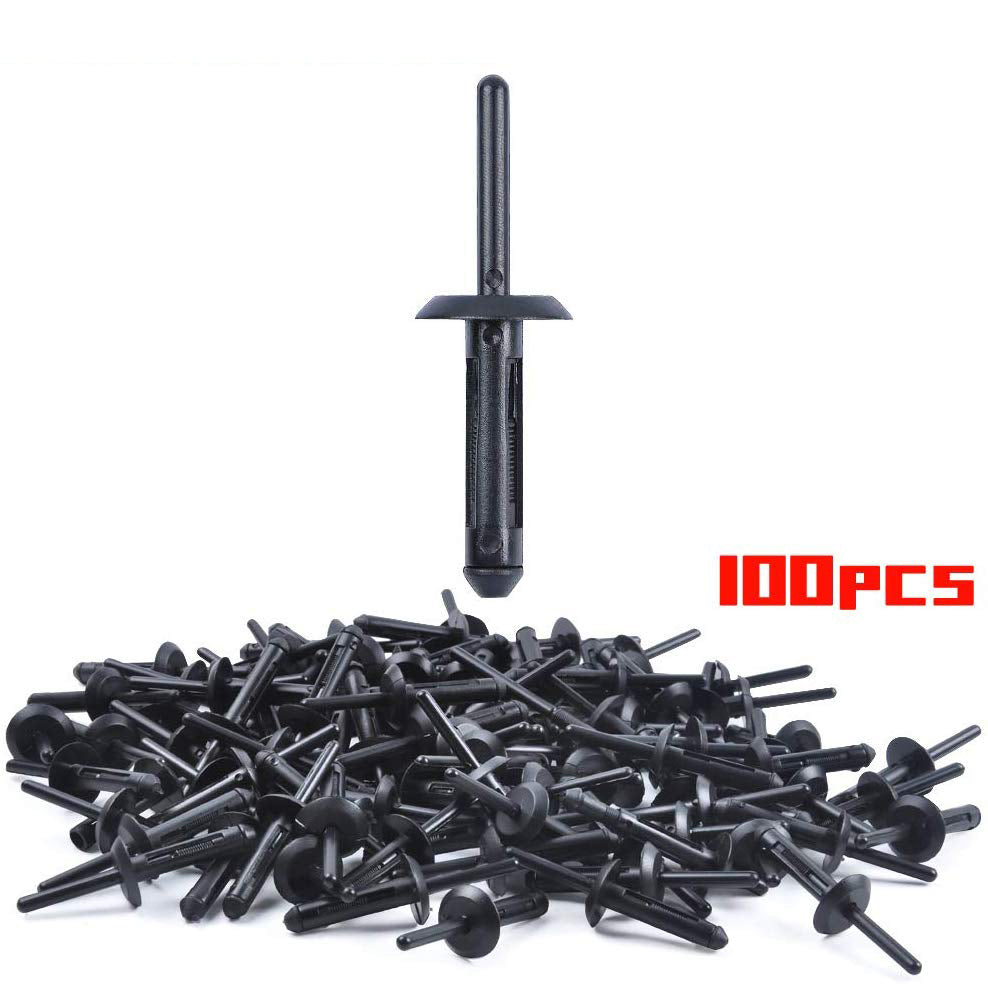 TEXTTAL 100PCS Plastic Rivet Clip, for Jeep Wrangler 07-15, Chrysler 300 99-10, Dodge Avenger 08-14, Nylon Fastener