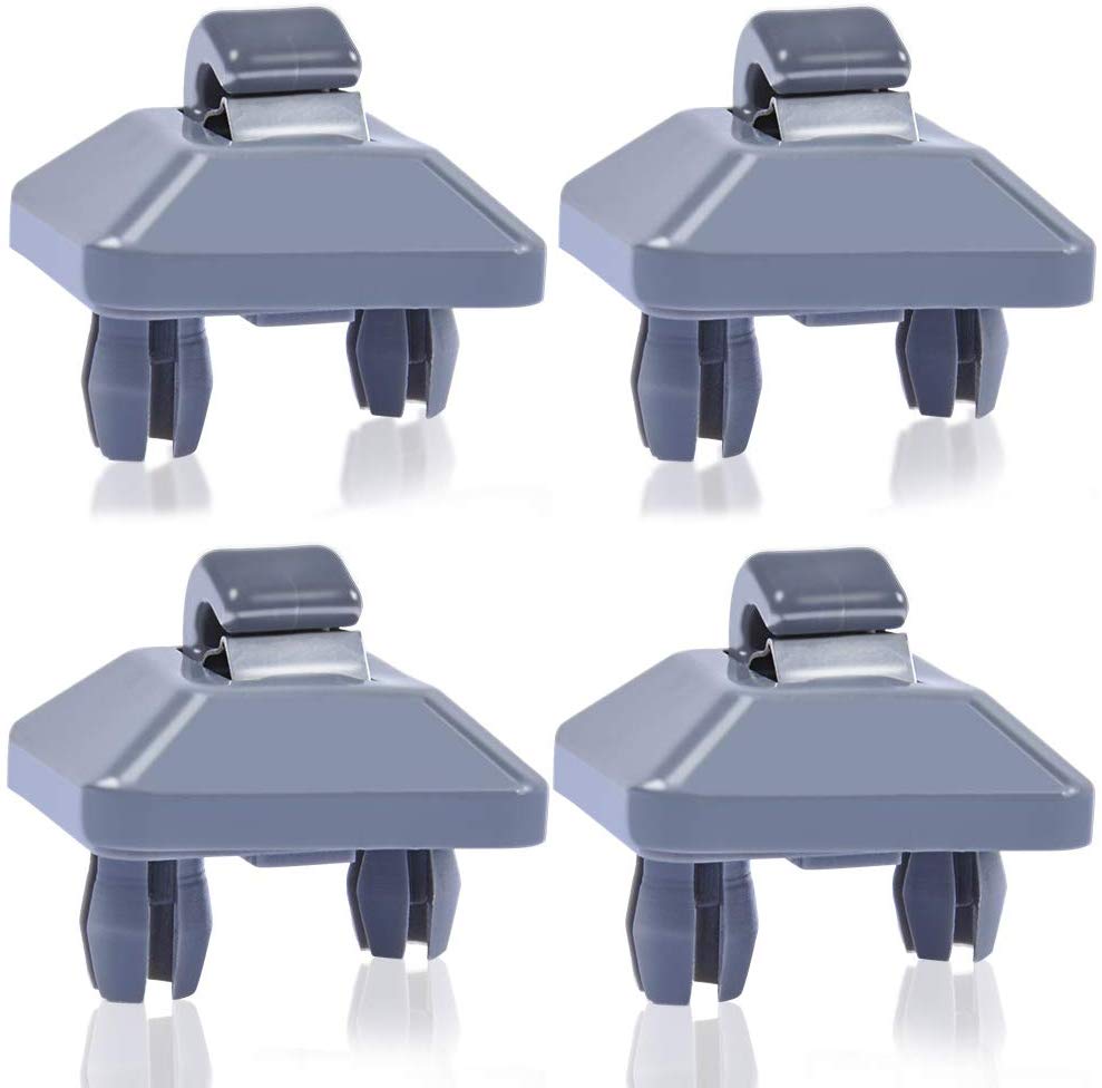 TEXTTAL 4PCS Inner Sun Visor Clips, Car Interior Sunscreen Holder Hook for Audi A1 A3 A4 A5 Q3 Q5 S3 S4 S5 TT, OEM: 8U0857562A